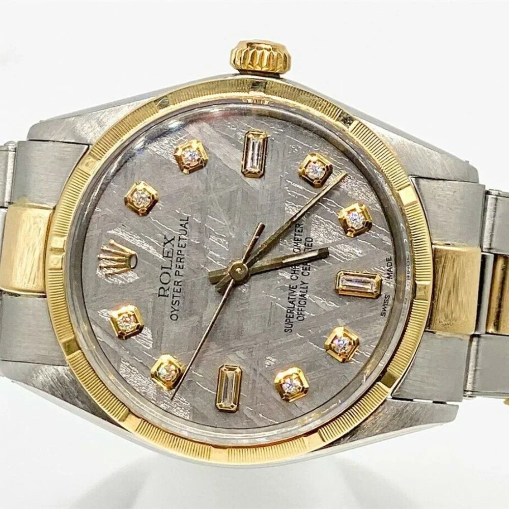 ROLEX 34MM VS G DIAMOND 18K GOLD OYSTER MEN'S!!!